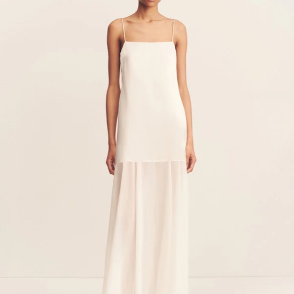 Shona Joy Moraya Dropped Waist Maxi Dress - Ivory Size 4 - Picture 1 of 11